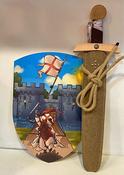VAH Wooden Knight Shield and Sword with Scabbard image