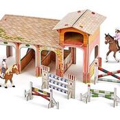 Papo Pony Club Stables with Jumps and 4 Figurines image