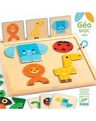 Djeco Geo Basic Creative Fun Magnetic Wooden Game image