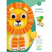 Djeco Zanimals Storage &amp; Play Tin with Wooden Magnetic Parts to Create Animals