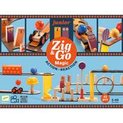 Djeco Zig &amp; Go Magic 42 Piece Junior Action Reaction Wooden Marble Run image