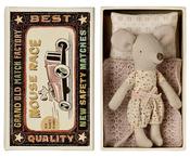 Maileg Little Sister Mouse In Match Box image