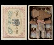 Maileg Baby Mouse Sleepy/Wakey In Matchbox, Girl image