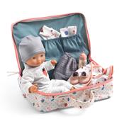 Djeco Pomea Soft Body Baby Doll Vanille in Suitcase with Accessoires image