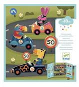 Djeco Thick Reusable Car Stickers for Toddlers
