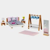 Goki Dollhouse Wooden Bedroom Furniture image
