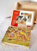 Goki Wooden Block Fairytale Puzzle In Wooden Box image