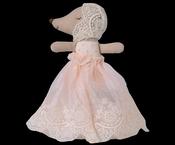 Maileg Baby Mouse in Gown Powder