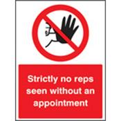 Strictly No Reps Without Appointment