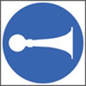 Sound Horn/Drive Slowly Mandatory Symbol