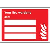 Your Fire Wardens Are (space for 3) Sign image