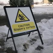 Slippery Surface Sign - Portable image