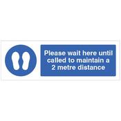 Please Wait Here Until Called Floor Graphic