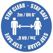 Stay Clear Stay Safe Floor Graphic
