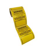 Wheel Clamp Warning Sticker Yellow