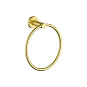 Destino Brushed Brass Towel Ring - McDaids Bathroom Plumbing Tiles image