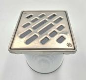 Multikwi Anti Vandal Grate &amp; Riser Set Tiled-SG4T - McDaids Bathroom Plumbing Tiles