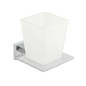 Vado Level Frosted Glass Tumbler Holder Wall Mounted - McDaids Bathroom Plumbing Tiles image