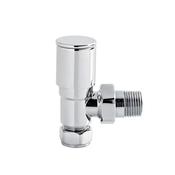 Portman Radiator Valves Angled Chrome - McDaids Bathroom Plumbing Tiles