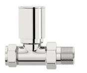 Portman Radiator Valves Straight Chrome - McDaids Bathroom Plumbing Tiles