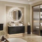 Bellus Round Illuminated Bathroom Mirror - 600 mm image