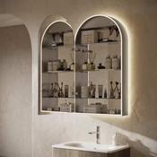 Romana 60 Arch Cabinet Mirror - Brushed Aluminium