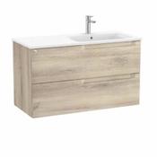 Aleyda Vanity Unit - 1000mm, RH basin - Beige Wood