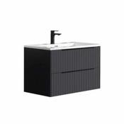 Avara Fluted 50cm Wall Hung Vanity Unit - Anthracite