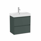 Ona Compact Vanity Unit - 600mm - Matt Green