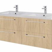Rimini 120cm Wall Hung Vanity Unit - Light Oak