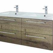 Rimini 120cm Wall Hung Vanity Unit - Tobacco Oak