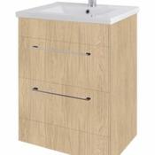 Rimini 60cm Floor Standing Vanity Unit - Light Oak