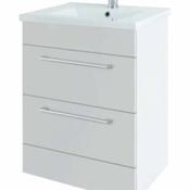 Rimini 60cm Floor Standing Vanity Unit - Gloss White