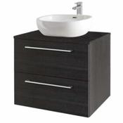Rimini 60cm Wall Hung Vanity Unit - Shadow Black