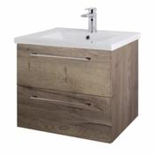 Rimini 60cm Wall Hung Vanity Unit - Tobacco Oak