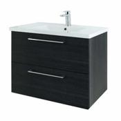 Rimini 80cm Wall Hung Vanity Unit - Shadow Black