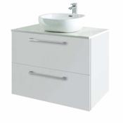 Rimini 80cm Wall Hung Vanity Unit - Gloss White
