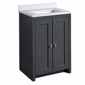 Lansdown Vanity Unit 600mm Worktop - Black