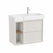 Tura - 800mm RH basin and base unit - Off White