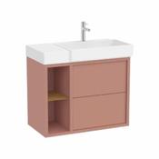 Tura - 800mm RH basin and base unit - Light Terracotta
