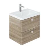 Cameo Wall Hung Vanity Unit 600mm - Natural Oak