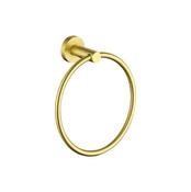 Destino Brushed Brass Towel Ring – DERL4030BB | McDaids image