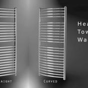 Firefly Curved Towel Radiator Chrome - H1750mm x W500mm image
