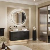 Bellus Round Illuminated Bathroom Mirror - 800 mm image
