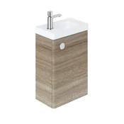 Cameo Wall Hung Cloakroom Vanity Unit 400mm - Natural Oak image