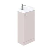 Cameo Floor Mounted Cloakroom Vanity Unit 400mm - Pink Clay image