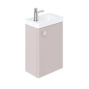 Cameo Wall Hung Cloakroom Vanity Unit 400mm - Pink Clay image