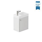 Safari Smooth Wall Mounted Cloakroom Vanity Unit 400mm Left Pull image