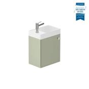 Safari Smooth Wall Mounted Cloakroom Vanity Unit 400mm Right Pull - Sage Green image