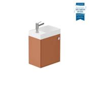 Safari Smooth Wall Mounted Cloakroom Vanity Unit 400mm Right Pull - Cashmere image
